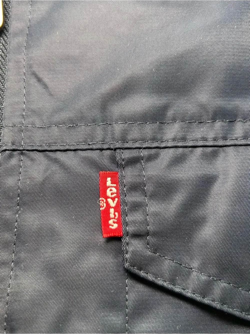 Levi’s MA-1 Flight Bomber Jacket Men’s Size M Blue Flight Jacket Satin Lined